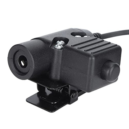 U94 PTT Military Adapter ＋ Mobile 2 Pin 7.1mm Headset System Adapter Push to Talk for Motorola Radio, PU+PTT Material