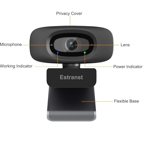 2K Quad HD Webcam with Privacy Cover & Noise-Canceling Microphone & USB C Adapter, Video Web Streaming Camera for PC Computer Desktop Laptop Mac Zoom Teams &More, 2pcs Cable Organizer - style: Webcam + 2pcs Cable Organizer