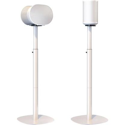 Speaker Stands for Sonos Era 100, 100 SL & Era 300 - Hidden Cable, Set of 2 | Easy to Assemble, Sturdiness, 29.1–39'' Height Adjustable, Two Base Mounting Design, Max holds 11lbs(per one), White - color: White, size: 2 Pack