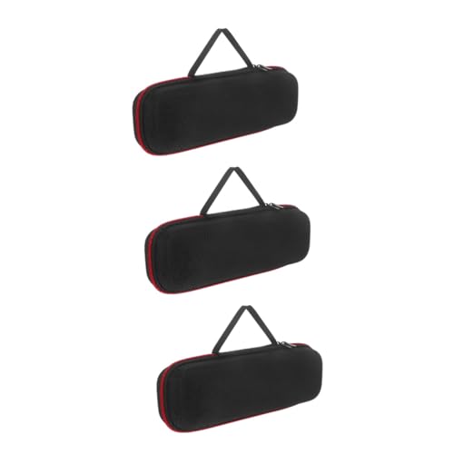 Kisangel 3pcs Travel Mic Storage Case Padded Design Carrying Bag Case Headphone Storage Easy Accessory Organization