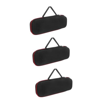 Kisangel 3pcs Travel Mic Storage Case Padded Design Carrying Bag Case Headphone Storage Easy Accessory Organization