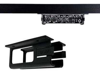 Desk Mount Kit for Behringer UMC202HD, UMC204HD, UMC404HD, UMC22, UM2 - Under Desk Mount Brackets with Reversible Clips - Secure Mounting Accessories