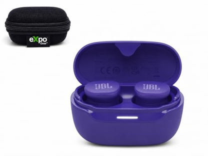 JBL Endurance Race 2 Case Bundle (Purple) True Wireless Sport Earbuds with Expo Gear Weather-Resistant Hard-Shell Case - color: Purple