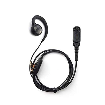 PROMAXPOWER C-Shape Swivel Earpiece Headset with PTT Button & Microphone for Motorola Two-Way Radios XPR7550e, XPR7580, XiR-P8268, MTP850, APX900, APX4000 - size: 1-Pack