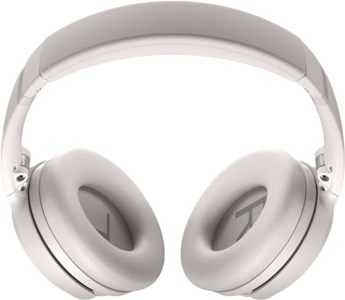 Bose QuietComfort Headphones Bundle with Fast Charger - Wireless Bluetooth Over-Ear Noise Cancelling Headphones with Mic, USB-C Charging, Deep Bass, Up to 24 Hours Playtime (White) - color: White