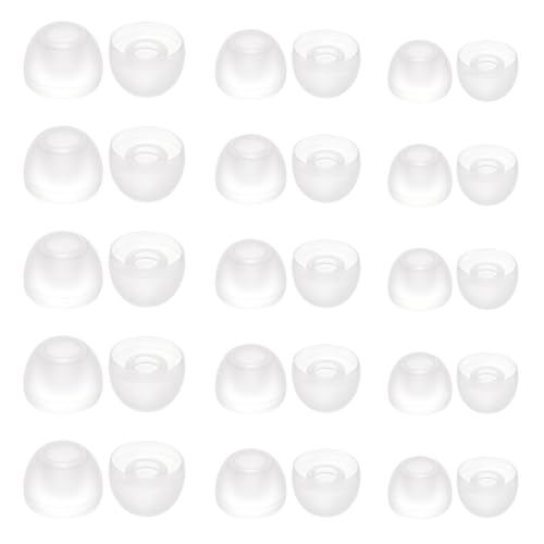 15 Pairs Silicone Ear Bud Replacement Pieces Earbuds Ear Tips Replacement Ear Bud Covers S/M/L Sizes Ear Gels Soft Earphones Earbuds Clear Ear Cushion Ear Bud Tips Replacement Kit