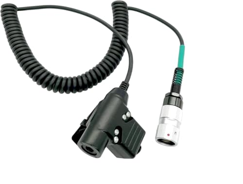 U94 PTT Adapter with U-329/U MIL-C-55116 6-Pin Walkie Talkie Connector for AN/PRC-148 & AN/PRC-152 Two Way Radio Push to Talk System Connect TP-120 U-174 U-93 Military Headset NATO-US Wiring