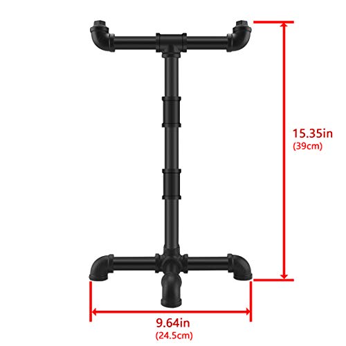 Geekria Metal Tube DIY Assemble Dual Headphone Stand, Gaming Headset Holder, Desk Display Hanger, Compatible with Bose, Sony, AKG, ATH, B&O, JBL, Sennheiser (Black)