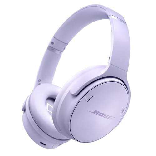 Bose QuietComfort Bluetooth Headphones, Wireless Headphones with Active Over Ear Noise Cancelling and Mic, Deep Bass, Up to 24 Hours of Playtime, Chilled Lilac - Limited Edition Color - color: Chilled Lilac