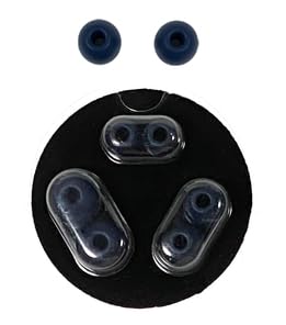 Replacement Earbud Tips for Beats Powerbeats Pro Wireless Stereo Headphones - 4 Pairs - Small, Medium, Large, and Double Flange (Navy Blue) - color: Navy Blue