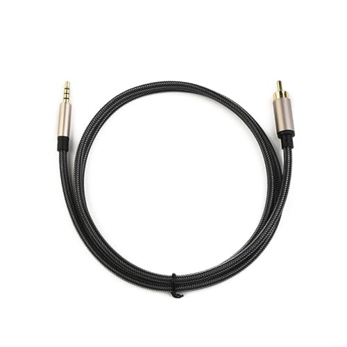 Digital Coaxial Audio Video Cable for RCA to 3.5mm Jack SPDIF Gold-Plated Connectors Nylon for Braided for Compatible with for HDTV Soundbar (1M) - size: 1M