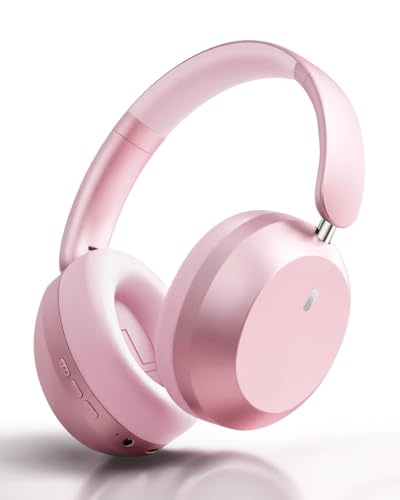 Wentronic Y05 Wireless Bluetooth Headphone, Noise Cancelling, Pink | Wireless Over-Ear Headphones, Hi-Res Audio, 48H Playtime, Built-in Mic, Comfort & Connectivity, Works with iOS, Android & PC - color: Pink