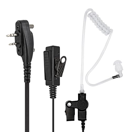 Accessoryway 2 Pin Acoustic Tube Earpiece with PTT Mic Radio Headset for ICOM IC-F4011 IC-F3011 IC-F3001 IC-F4001 IC-F3013 IC-F1000 IC-F2000 IC-F3 IC-F4 IC-F24S IC-F43TR Two Way Radio