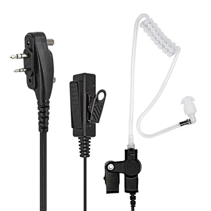 Accessoryway 2 Pin Acoustic Tube Earpiece with PTT Mic Radio Headset for ICOM IC-F4011 IC-F3011 IC-F3001 IC-F4001 IC-F3013 IC-F1000 IC-F2000 IC-F3 IC-F4 IC-F24S IC-F43TR Two Way Radio