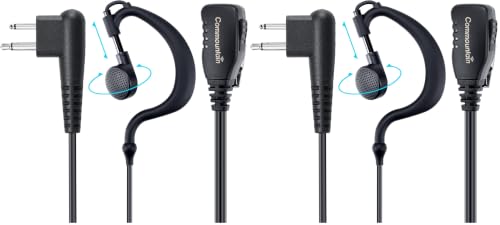 commountain Earpiece Compatible with Motorola Radios R2, CP100D, CP200D (Pack of 2) - size: For users above 6 feet tall (Pack of 2)
