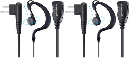 commountain Earpiece Compatible with Motorola Radios R2, CP100D, CP200D (Pack of 2) - size: For users above 6 feet tall (Pack of 2)