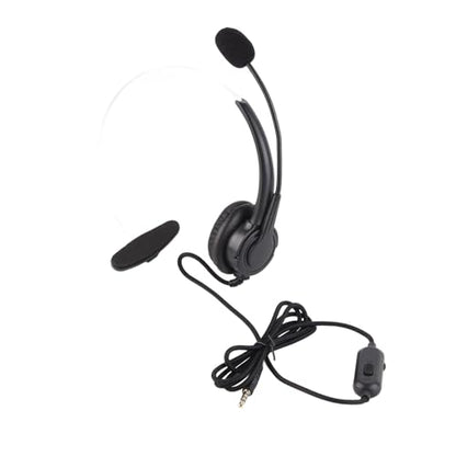 Wired Trucker Headsets, Mono Headset with Noise Cancelling Microphone, 3.5mm Call Center Headset for Cellphone Laptop, Professional Volume Control for Clear Calls, Comfortable Desi