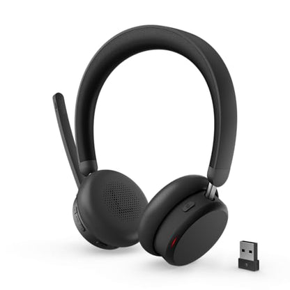 Lenovo Dual Mode Wireless ANC Headset 6550 with USB-A Receiver – Microsoft Teams Certified, Hybrid Active Noise Cancellation, Bluetooth Dual Connectivity, Long Battery Life, Business Headset, Black - color: Black, size: Headset 6550 w/USB-A Receiver