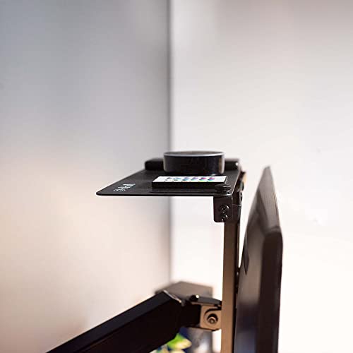 VIVO 13 inch Over Under VESA Monitor Shelf Mount, Holds Media Devices, Speakers, Routers, and More, Fits VESA 75mm, 100mm, 200mm, Black, MOUNT-SF01M