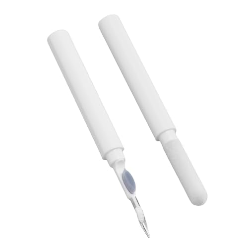 Cleaning Kit Earbud Cleaner Pen, ABS Multi Function Electronics Brush with Flocking Sponge and Metal Tip, 2 Tools with Magnet Storage Box for Earbuds Jewelry