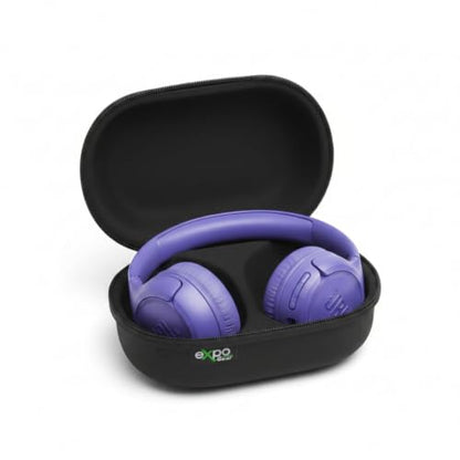 JBL Tune 530BT - Wireless on-Ear Bluetooth 6.0 Headphones with Powerful Pure Bass Sound, 2 beamforming mics for Perfect with Expo Gear Over-Ear Weather-Resistant Protective Hard-Shell - color: Purple