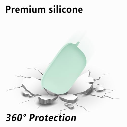 Geiomoo Silicone Case for JBL Vibe Buds 2, JBL Vibe Buds, Soft Flexible Scratch Resistant Protective Cover with Carabiner (Luminous Green) - color: Luminous Green