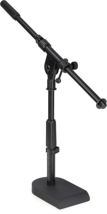 Gator Frameworks Rok-It Series Low-Profile Microphone Stand with 16" Adjustable Boom Arm, Ideal for Bass Drums and Guitar Amps (RI-MIC-200) - style: Low-Profile Microphone Stand