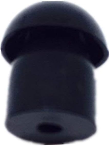 Lsgoodcare 100PCS Black Silicone Rubber Replacement Mushroom EarTips Earbud Compatible with Motorola Kenwood Icom Baofeng HYT Midland Radio Surveillance Acoustic Coil Tube Earpiece Headset - color: black
