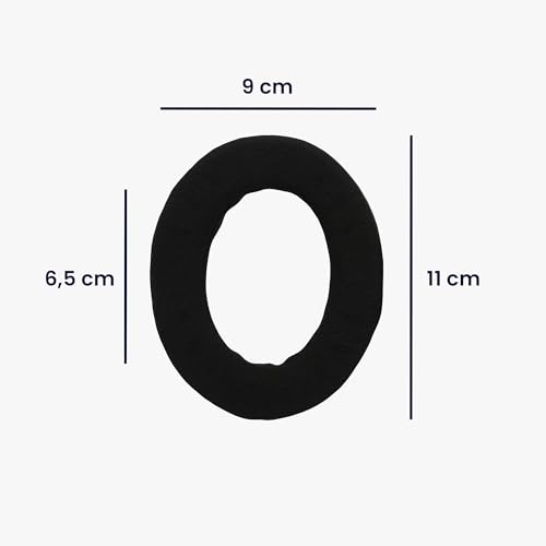 kwmobile 2X Velour Headphone EarpPads for Sennheiser HD 490 Pro Replacement Ear Pads - Headphone Ear Covers - Black