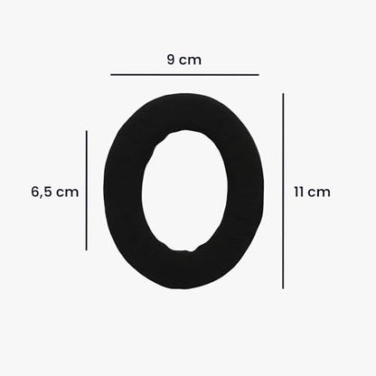 kwmobile 2X Velour Headphone EarpPads for Sennheiser HD 490 Pro Replacement Ear Pads - Headphone Ear Covers - Black