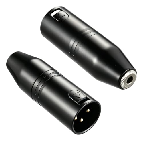 Ancable 3.5mm to XLR, 2-Pack 3.5mm Stereo TRS Mini-Jack Female to 3-Pin XLR Male Microphone Adapter, Audio Converter for Camcorders, Recorders, Mixers - size: 2-Pack