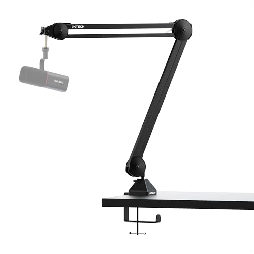 Microphone Boom Arm Stand, Heavy Duty Adjustable Mic Stand with Cable Ties, Desk Mount Arm Stand for Gaming Streaming Podcasting. - color: MI06 MEDIUM