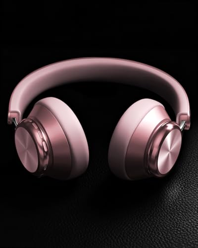 Wentronic Y03 Bluetooth Headphones Wireless Active Noise Cancelling Over Ear Headphones 48 Hours Playtime High Sound Quality 6 EQ Music Mode Headphones with Soft Ear Cushion - Pink - color: Pink