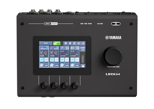 Yamaha URX44 6-In / 4-Out Dual USB-C Audio Interface With Touchscreen, Includes Cubase Al, WaveLab Cast, Basic FX Suite, and Steinberg Plus Software Bundle, Black URX44 B | Includes Touchscreen, Includes Cubase Al, WaveLab Cast, Basic FX Suite, and Steinb
