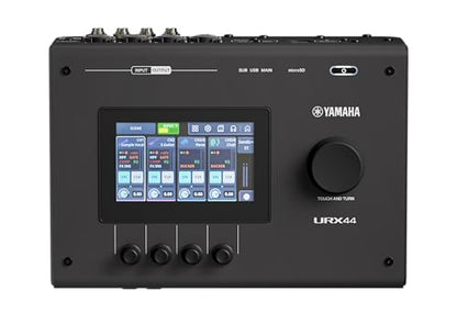 Yamaha URX44 6-In / 4-Out Dual USB-C Audio Interface With Touchscreen, Includes Cubase Al, WaveLab Cast, Basic FX Suite, and Steinberg Plus Software Bundle, Black URX44 B | Includes Touchscreen, Includes Cubase Al, WaveLab Cast, Basic FX Suite, and Steinb