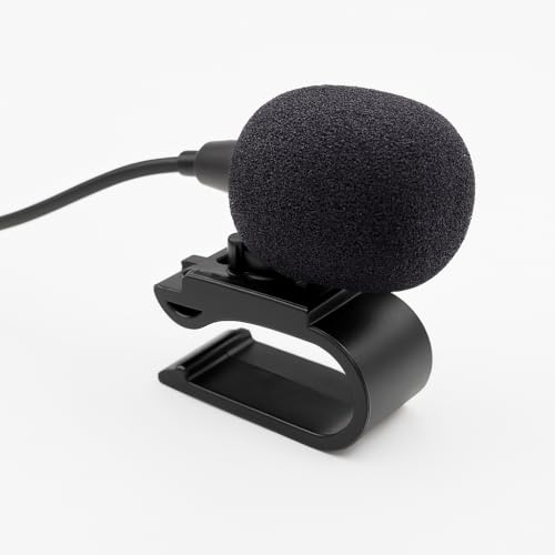 3.5mm Plug Microphone Compatible Replacement for Kenwood DDX DMX DNX DNR DPX KDC KMM Series Car Stereo – Handsfree External Mic for Bluetooth Calling and Navigation Use with 9FT Cable