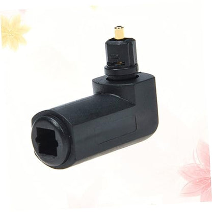 KICHOUSE 5pcs Bend Fiber Optic Adapter Right Angle Audio Connector Plated PVC Shell