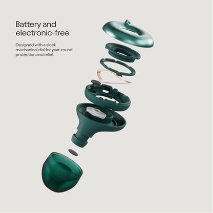 Loop Switch 2 Adjustable Ear Plugs - 3 Modes for Ultimate Control | 20-26dB SNR noise reduction. Flexible fit. For focus, travel, socializing, festivals & more - color: Emerald