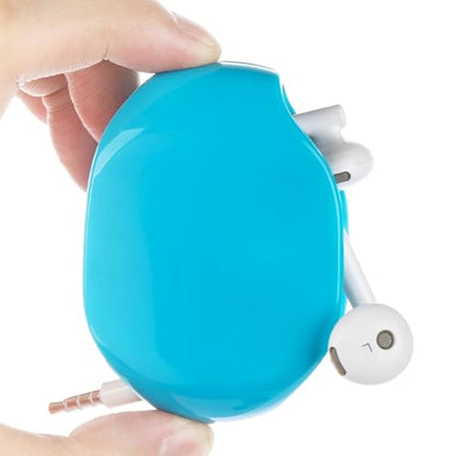 3Pcs Automatic Data Cable Management Box Automatic Retraction Winding Case for Sports Earphone Data Charging Winder - color: Black