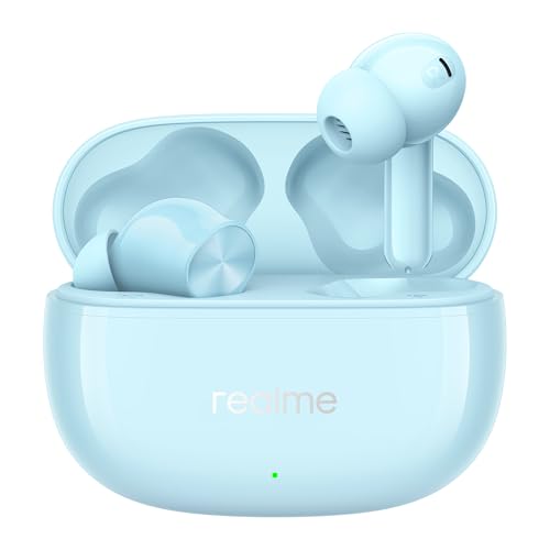 realme Buds T200x True Wireless Earbuds with 12.4mm Dynamic Bass Drivers, 25 dB ANC, Quad Mic, 45ms Latency, Upto 48 Hrs Playback, Fast Charge, IP55 Rated, BT 5.4 - (Blue)