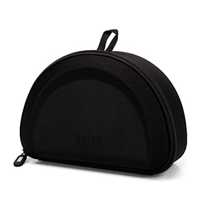 August Universal Headphone Case for Foldable Over-Ear & On-Ear Headphones | Hard EVA Shell, Travel Carrying Case, Zipper Closure, Mesh Pocket, Fits August EP650 & Similar Foldable Headphones