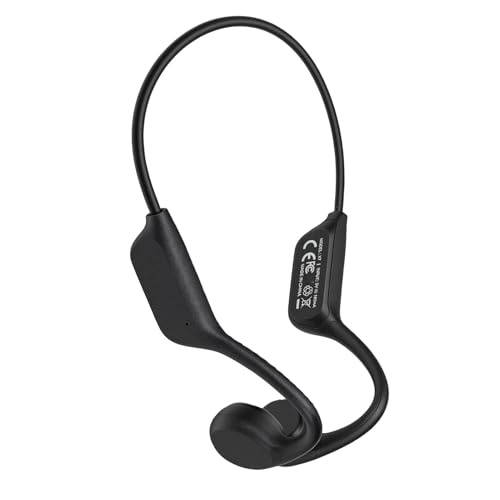 Bone Conduction Headphones Bluetooth, Water Proof Headphone with 32GB MP3 Player, IPX8, Bluetooth 5.4, Open Ear Sports Earphone for Swimming Running Cycling (Black) - color: Black