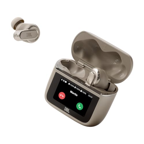 JBL Tour Pro 3 True Wireless Earbuds, Smart Noise Cancelling - Latte | Immersive Spatial Audio With Head Tracking, Dual Drivers, Hi-Res Sound, Bluetooth 5.3, Water Resistant For Travel And Work - color: Latte
