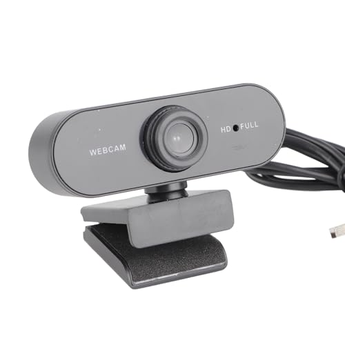 EBTOOLS 2K Full Webcam USB Camera with Built in Microphone, 360 Degree Rotation, Auto Focus Distance, Drive, for Live Broadcast, Net Class, Meeting (Black)