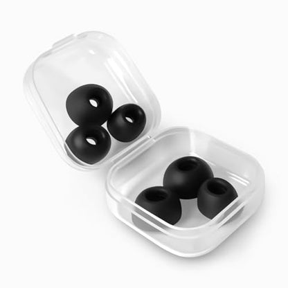 Geiomoo Silicone Ear Tips for Beats Powerbeats Fit 2025 Eartips, Replacement Earbuds Earpads (Black, L/M/S)