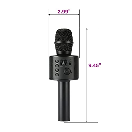 Wireless Bluetooth Karaoke Microphone with Built-in Speakers + HD Recording, Portable Handheld Mic | Black - style: Black