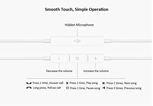 3.5mm HiFi Stereo Earbuds Wired Headphones Earphones w Mic Volume Control for Moto G Stylus Power Pure Play Google Pixel 4a 5a 3a Samsung Galaxy S10 S9 Plus S10e A03s A23 A52 A14 A13 A12 A52 TCL 30 SE