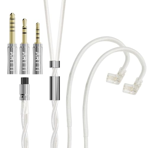 ARTTI A9 Earphone Cable 2.5/3.5/4.4mm 3in1 Plug 2 Cores 756 Strands Silver-Plated 7N OCC Copper Upgrade Cable, DQC/MMCX Plug (QDC Straight) - size: QDC STRAIGHT