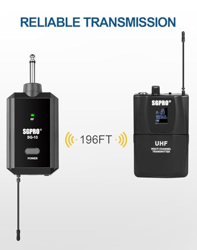 SGPRO SG-13B Wireless Head-Worn Microphone Set with Compact Receiver - color: SG-13B | Single Bodypack Set