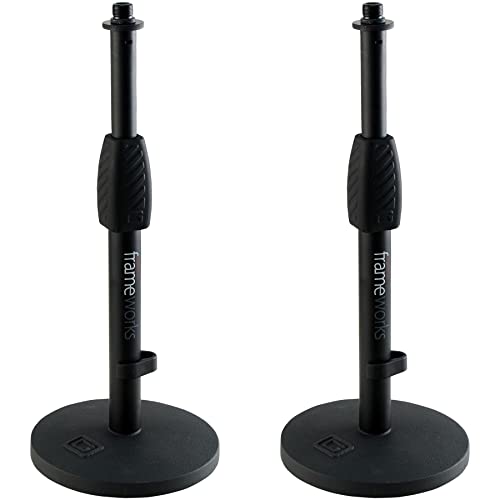 Gator Frameworks GFW-MIC-0601 Desktop Mic Stand with Round Base and Twist Clutch